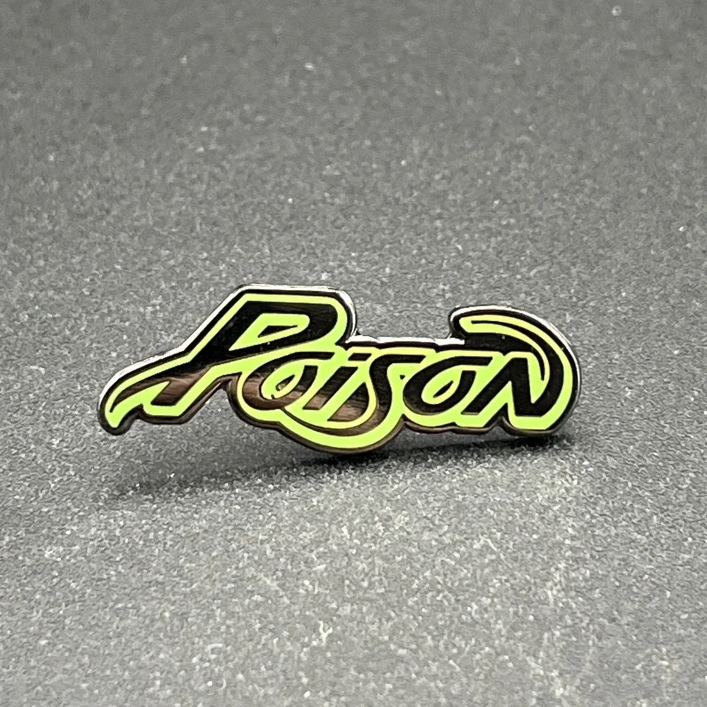 Poison Rock Band Hair Metal Group Logo Lapel Hat Pin